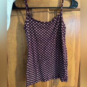 Maroon Printed Spaghetti Strap Tank Top Size Medium Aeropostale